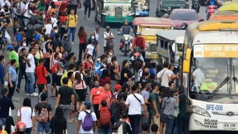 Filipino time - people waiting for transport