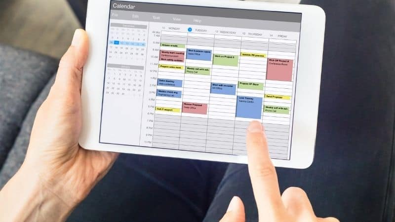 Calendar schedule. To-do list must be all about what's important