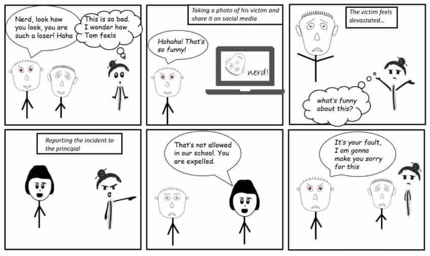 cyberbullying comic strip