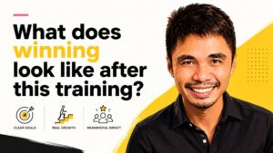winning after the training with jef menguin