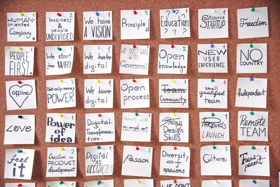 Sticky Notes on Board