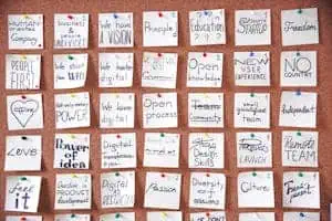 Sticky Notes on Board